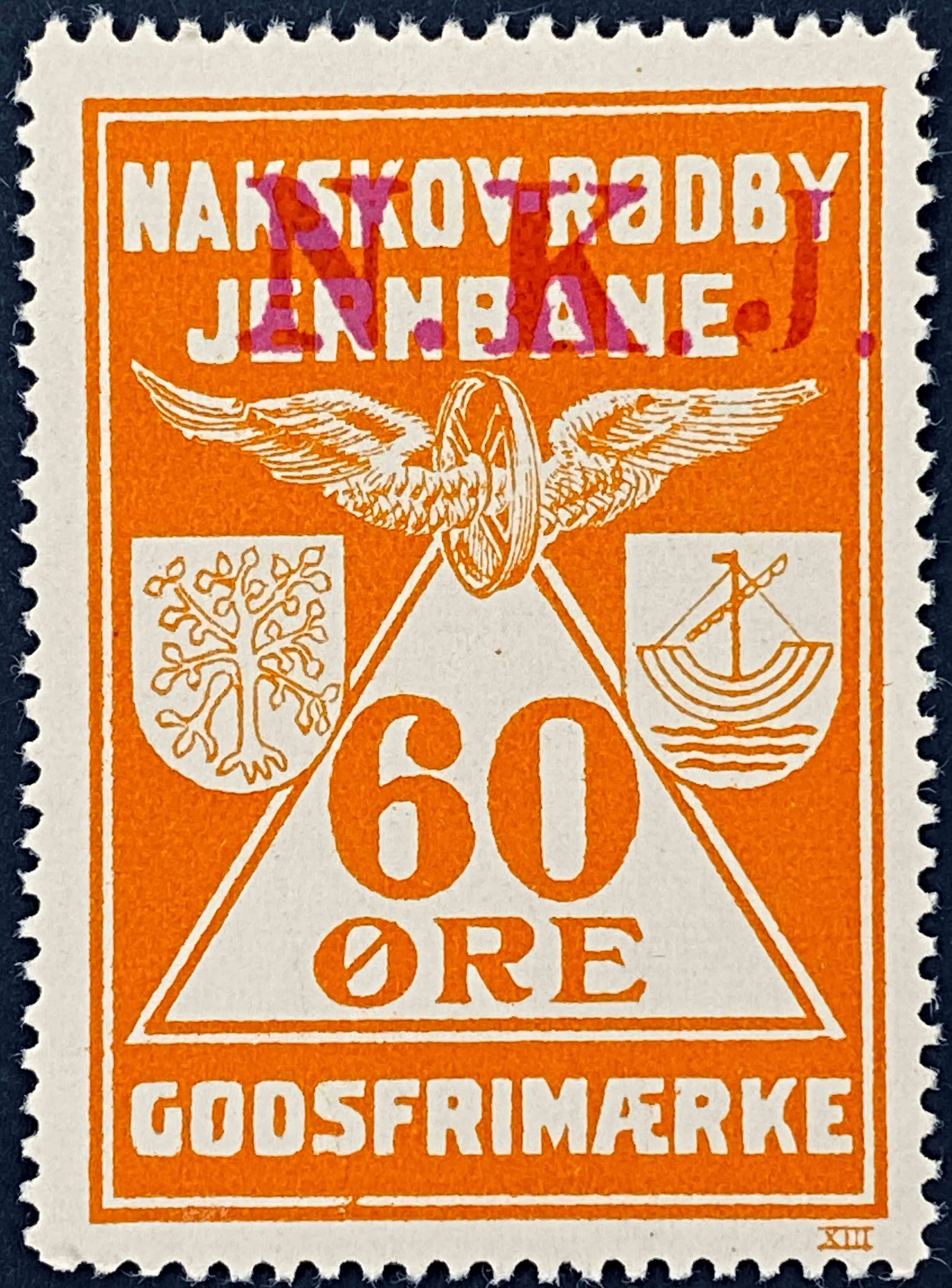 NKJ 21 - 60 Øre - Orange nuance.