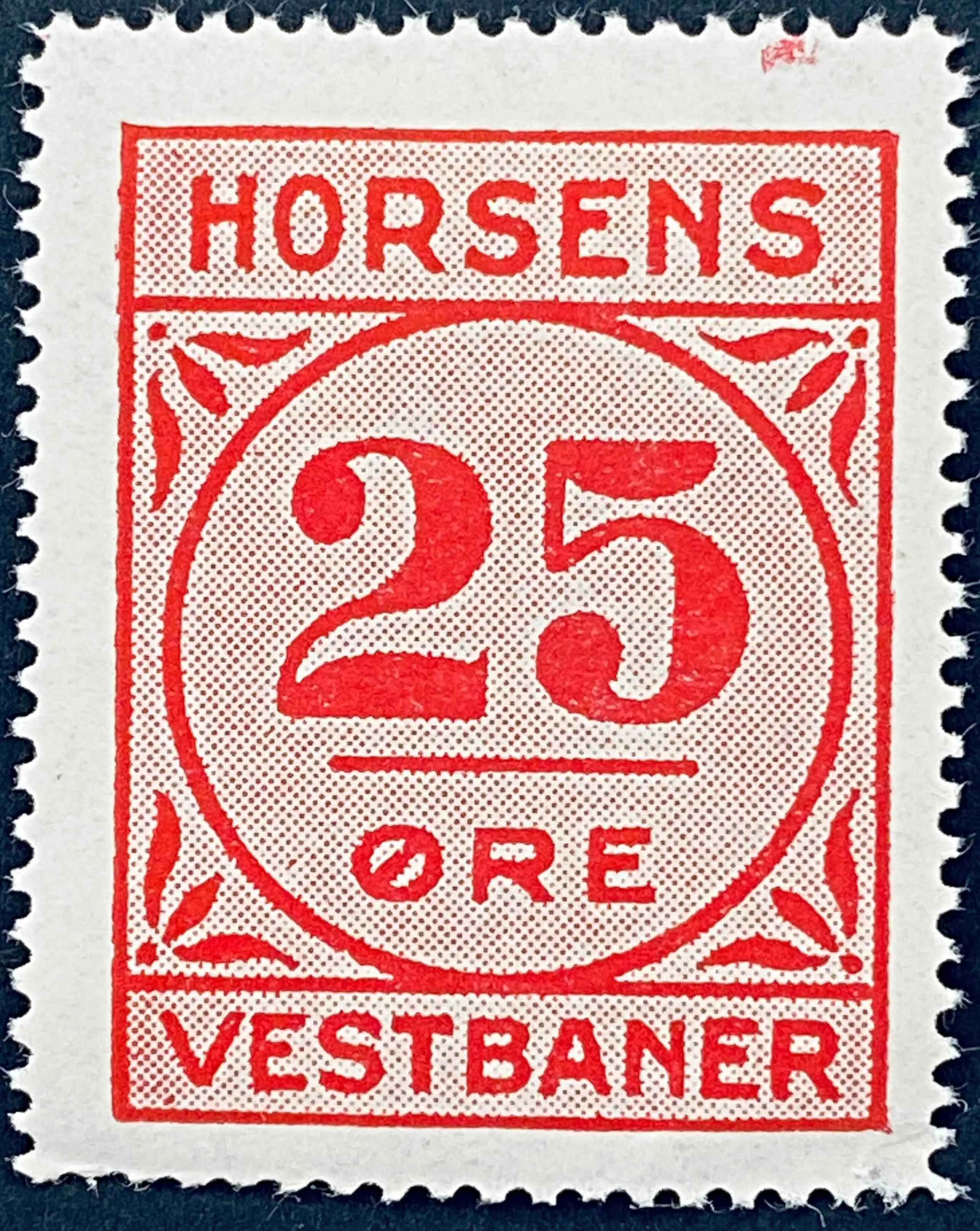 HV 19 - 25 Øre - Rød nuance.