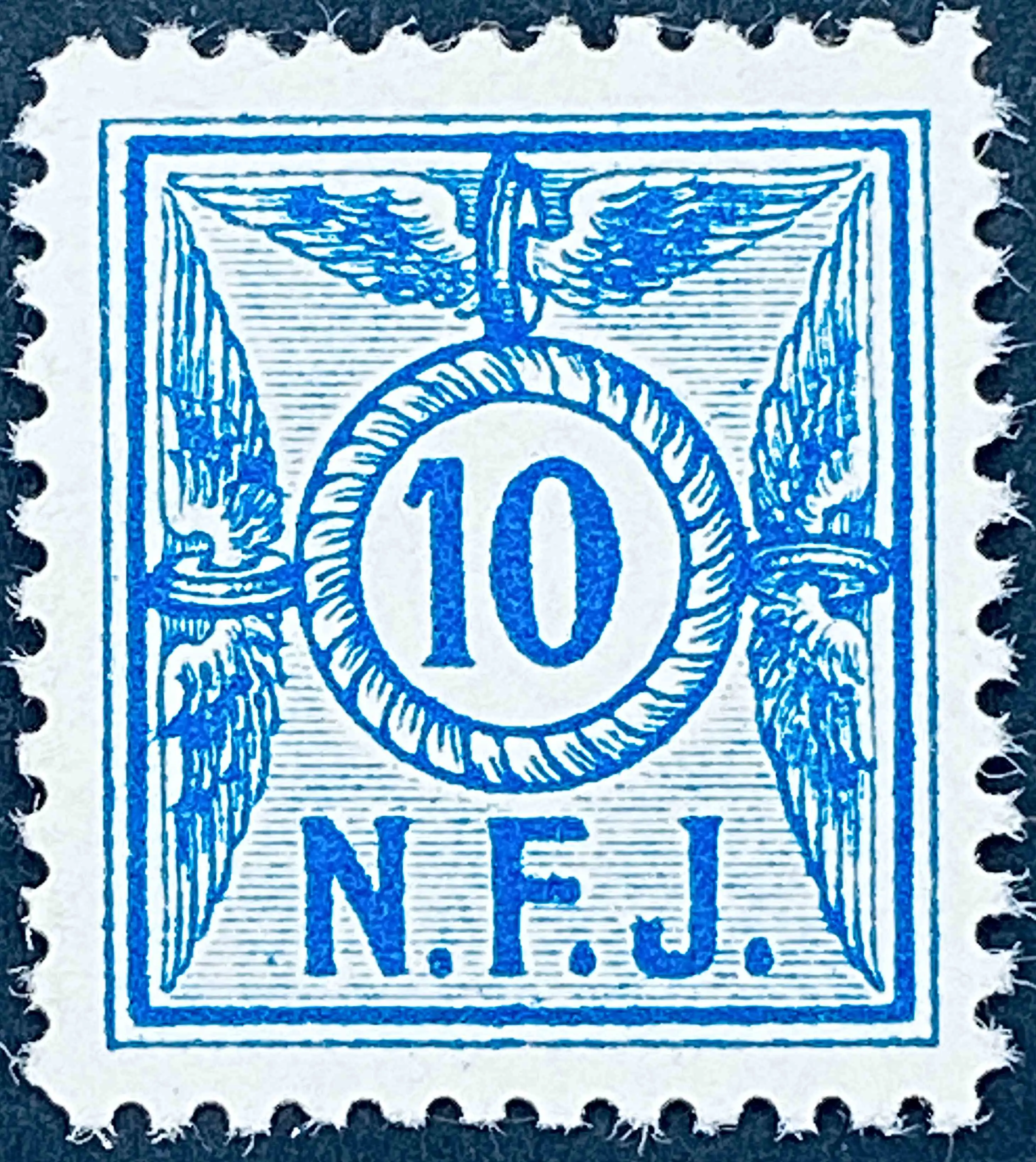 NFJ F2 - 10 Øre - Blå Nuance.