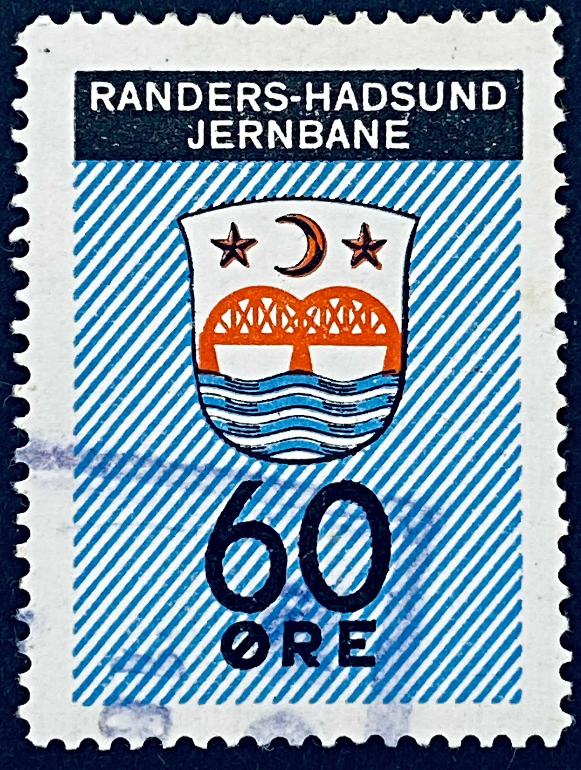 RHJ 78 - 60 Øre - Blå, Rød og Sort.