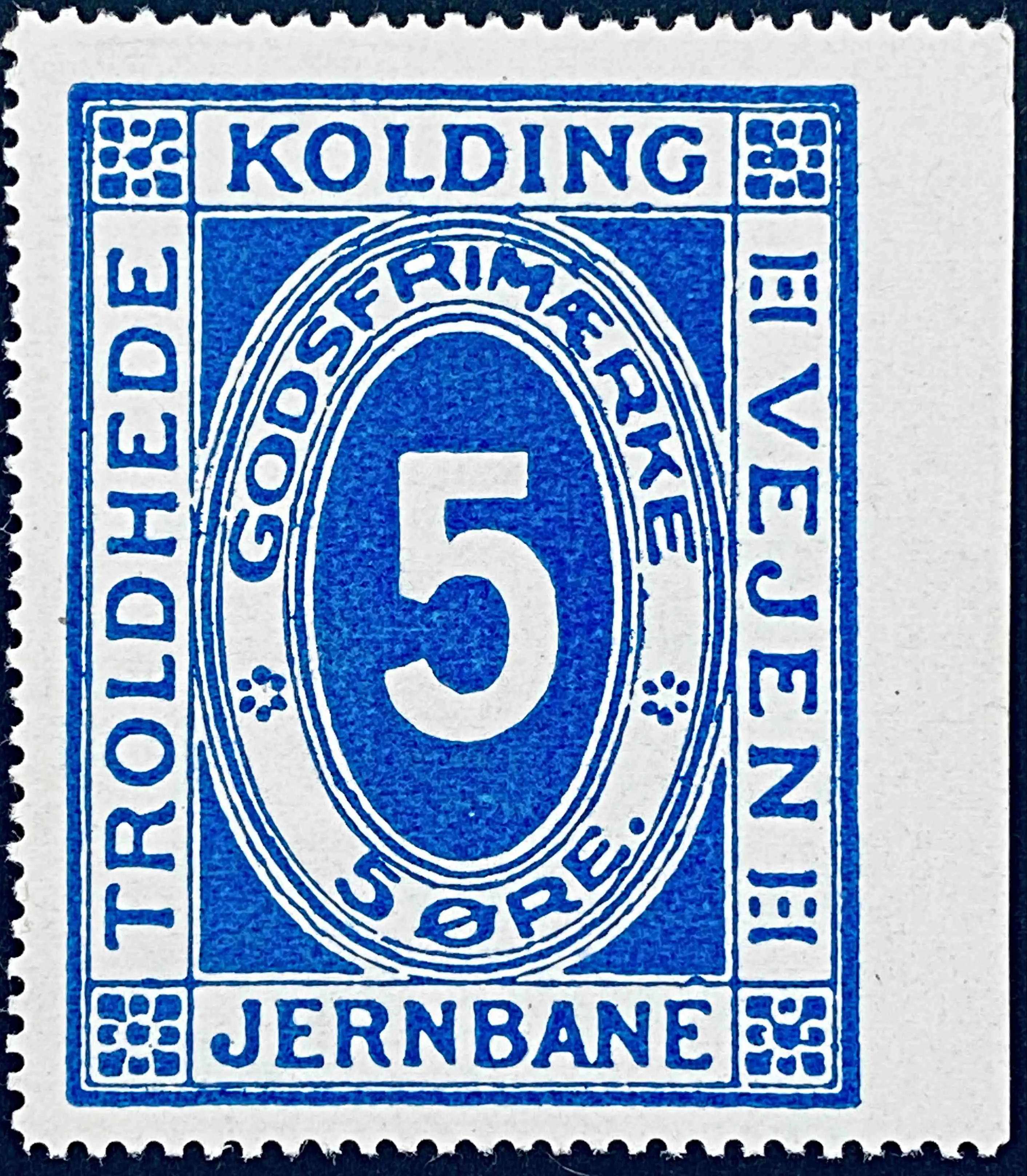 TKVJ 2 - 5 Øre - Blå Nuance.