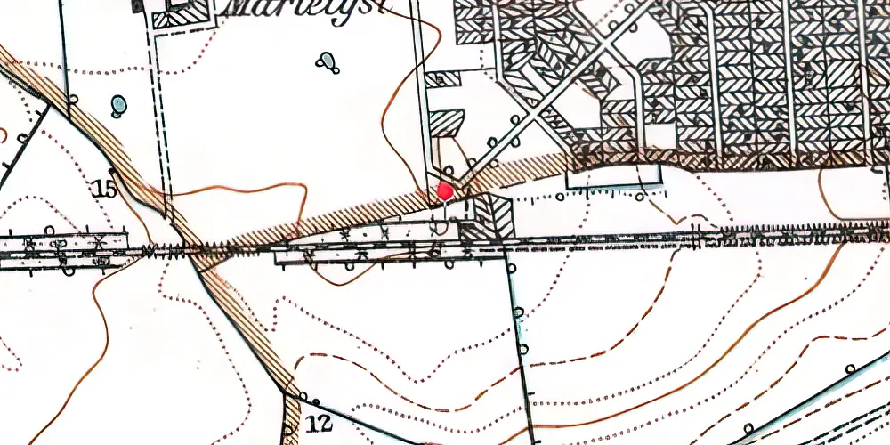 Historisk kort over Rødovre S-togstrinbræt