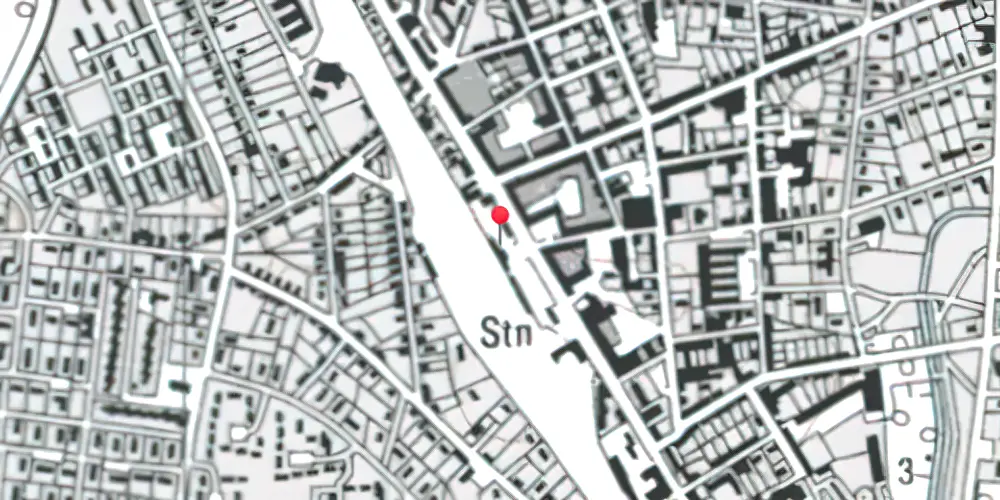 Historisk kort over Skjern Station