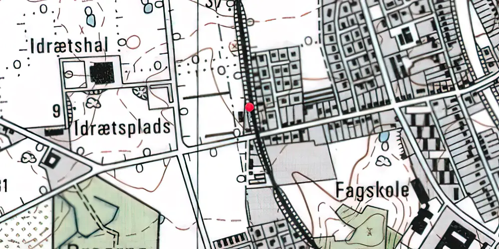 Historisk kort over Svendborg Vest Trinbræt