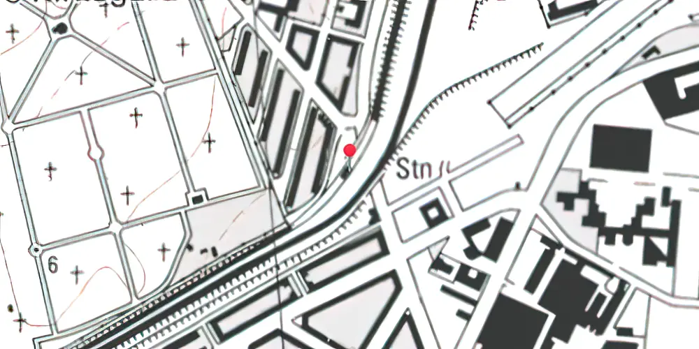 Historisk kort over Sydhavn S-togstrinbræt