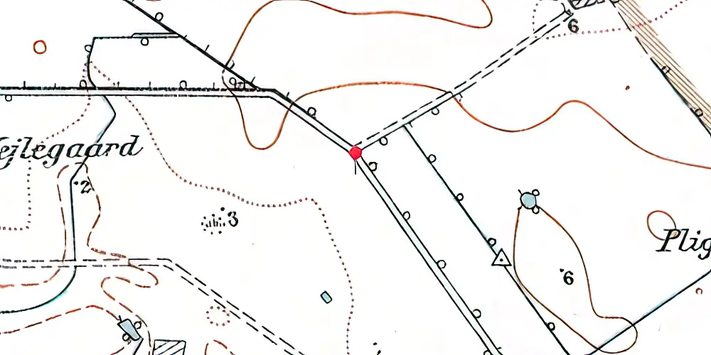 Historisk kort over Vallensbæk S-togsstation