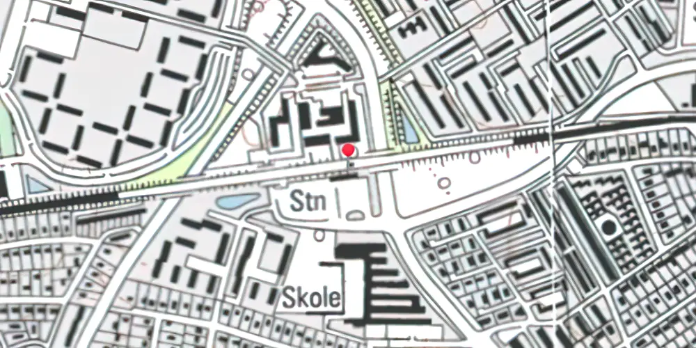 Historisk kort over Vallensbæk S-togsstation