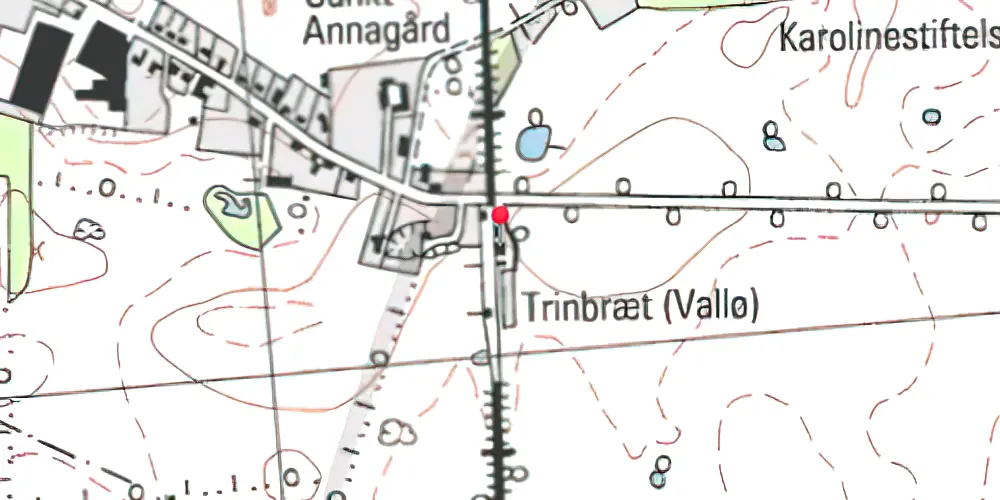 Historisk kort over Vallø Station
