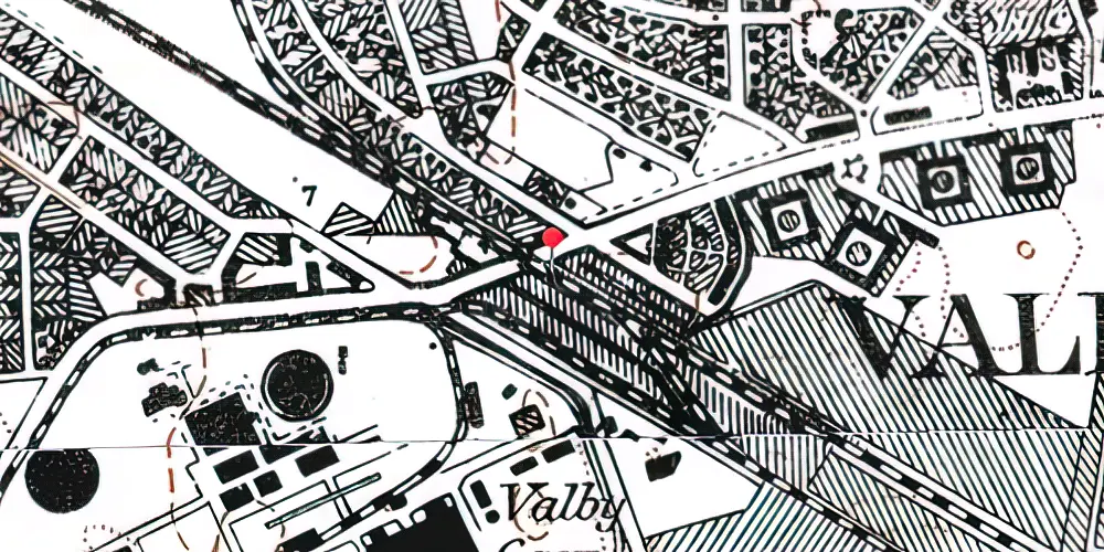 Historisk kort over Vigerslev Allé S-togstrinbræt