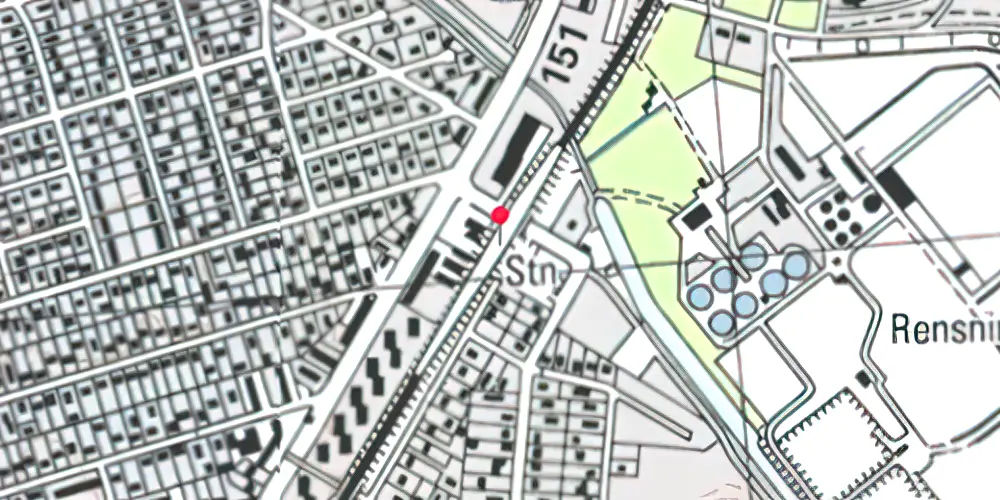 Historisk kort over Åmarken S-togstrinbræt