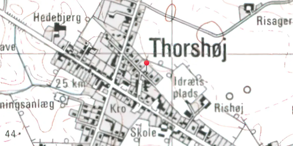 Historisk kort over Thorshøj Station