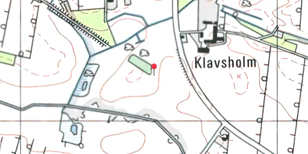 Historisk kort over Klavsholm Trinbræt