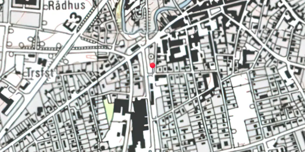 Historisk kort over Sæby Station