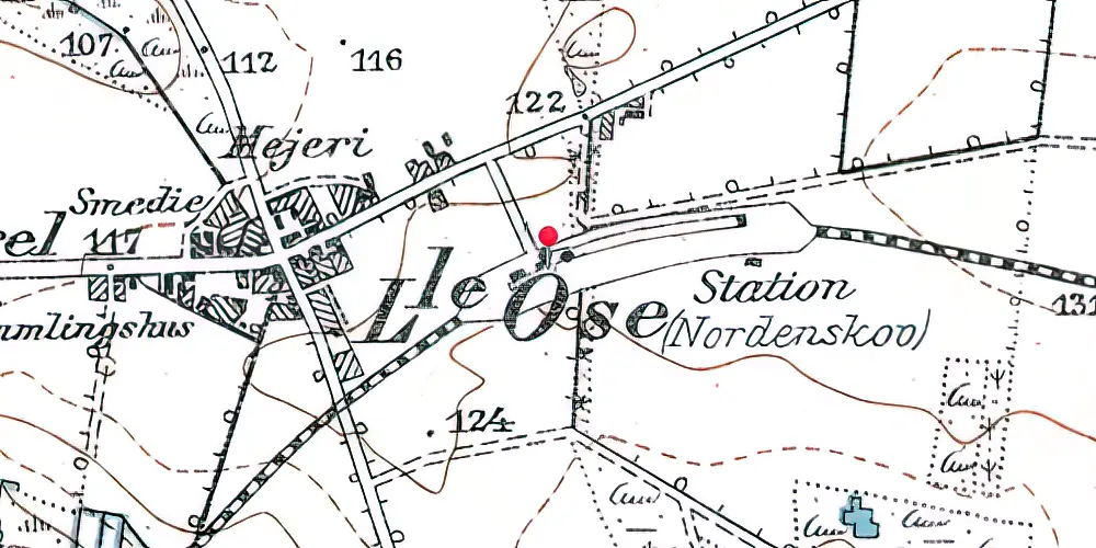 Historisk kort over Nordenskov Station