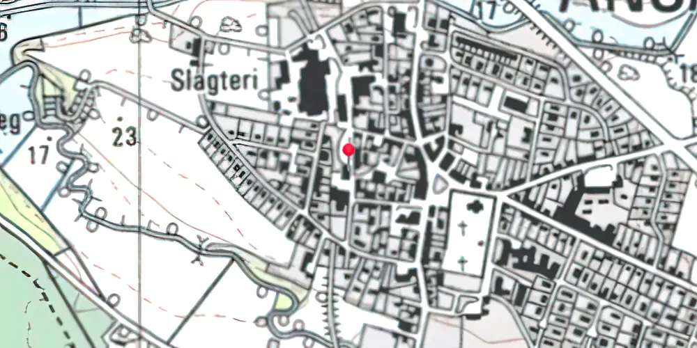 Historisk kort over Ansager Station