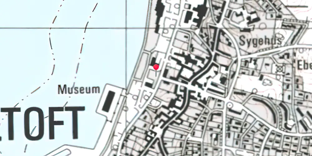 Historisk kort over Ebeltoft Station