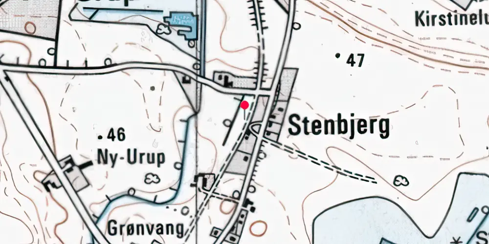 Historisk kort over Stenbjerg Trinbræt