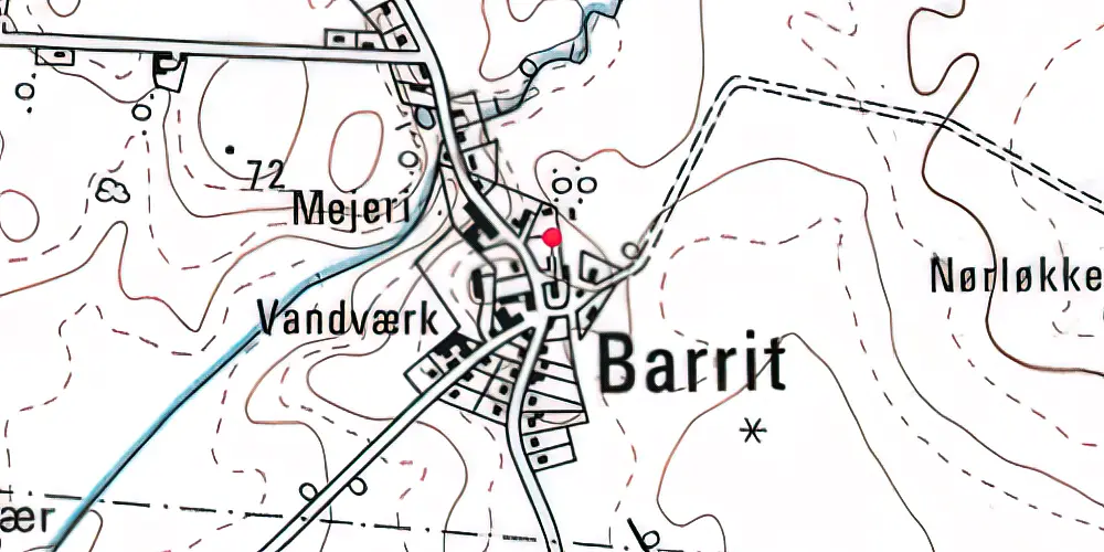 Historisk kort over Barrit Station