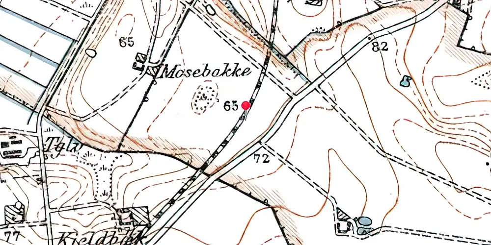 Historisk kort over Smedrupvejen Trinbræt