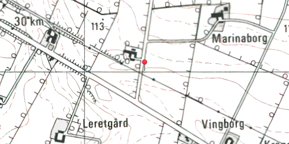 Historisk kort over Lerret Trinbræt