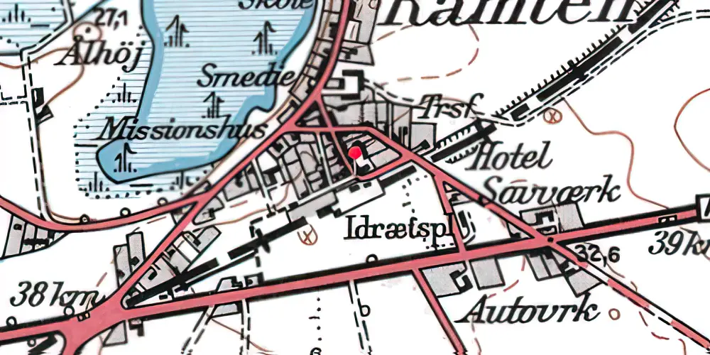 Historisk kort over Ramten Station