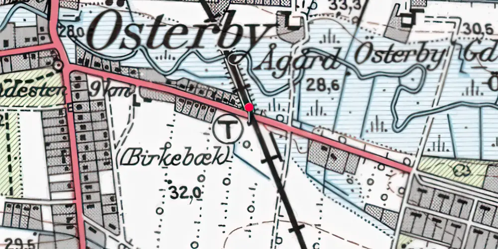 Historisk kort over Birkebæk Trinbræt