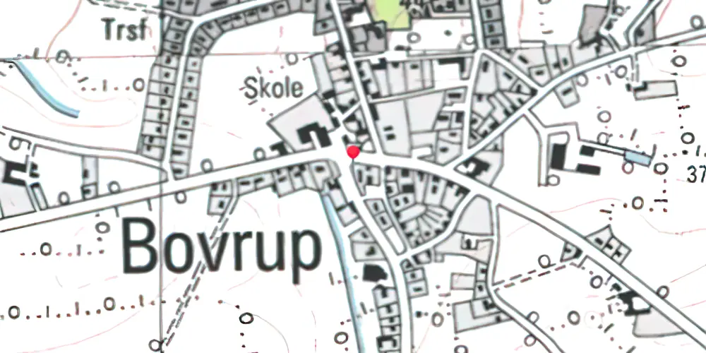 Historisk kort over Bovrup Stationskro