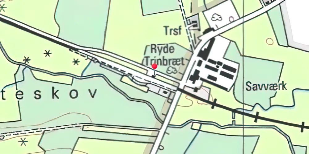 Historisk kort over Ryde Trinbræt