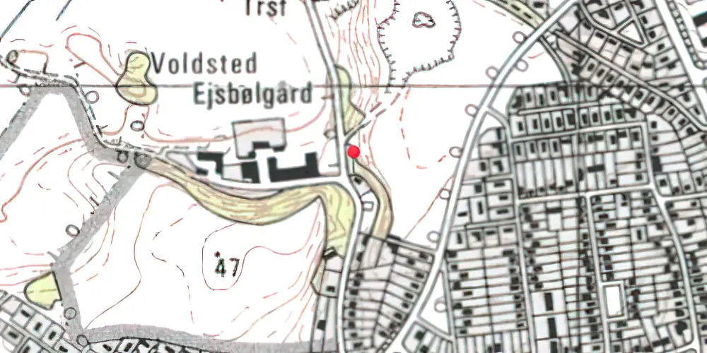 Historisk kort over Ejsbøl Holdeplads