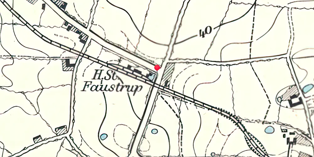 Historisk kort over Favstrup Station