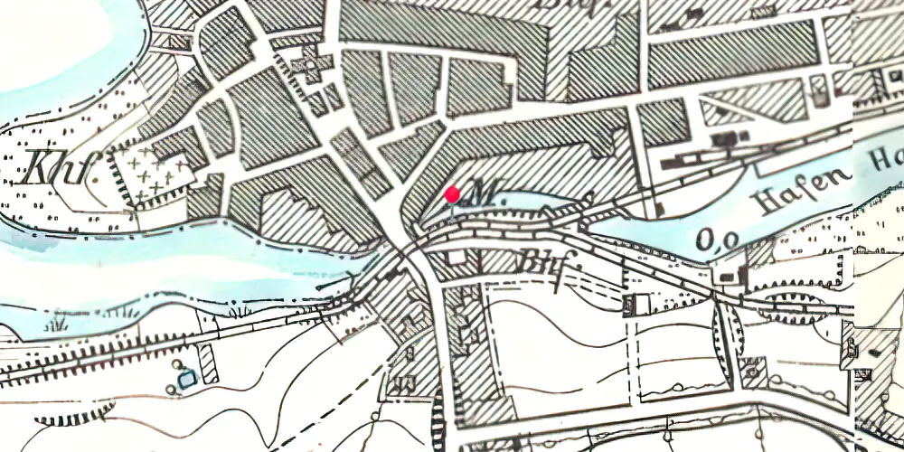Historisk kort over Haderslev Sydbanegård