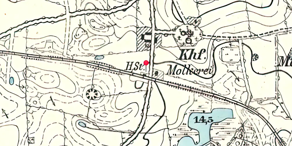 Historisk kort over Havnbjerg Station