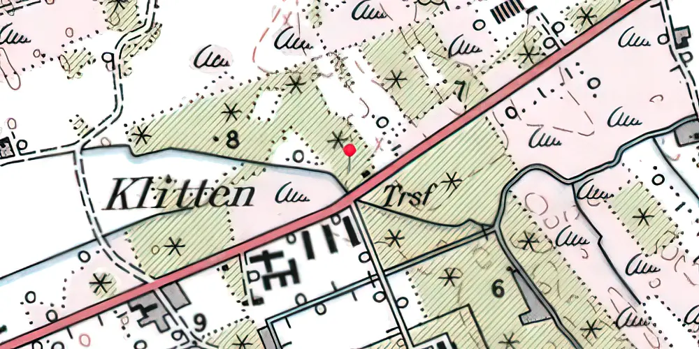Historisk kort over Jeruplejren Station