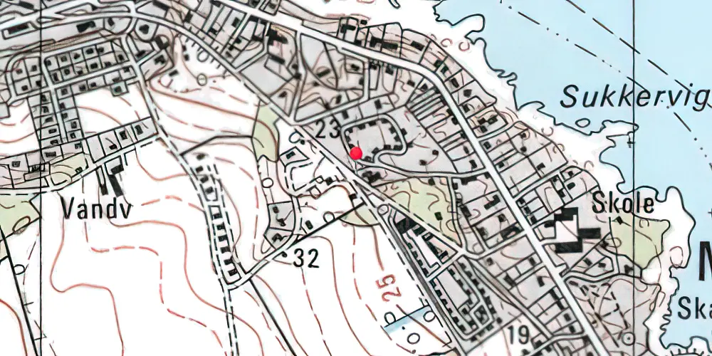 Historisk kort over Korsbjerg Havnespor