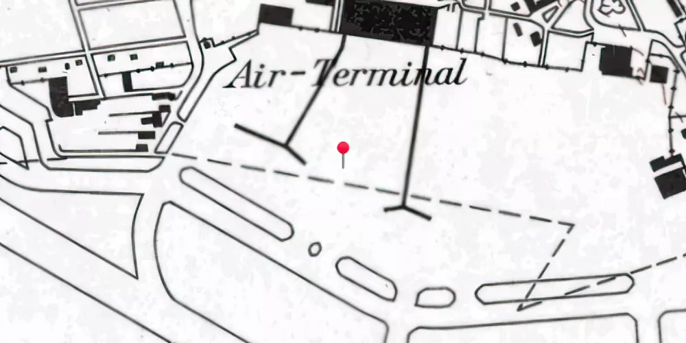 Historisk kort over Lufthavnen Trinbræt