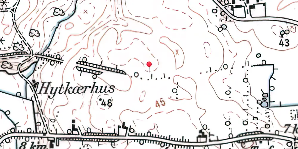 Historisk kort over Pamhule Trinbræt