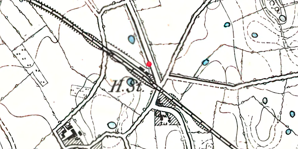 Historisk kort over Ragebøl Station