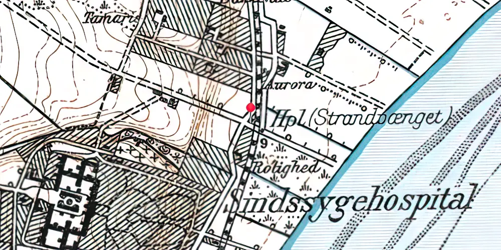 Historisk kort over Nordre Strandvej Trinbræt