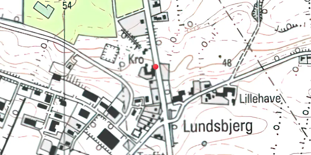 Historisk kort over Stubbæk Stationskro