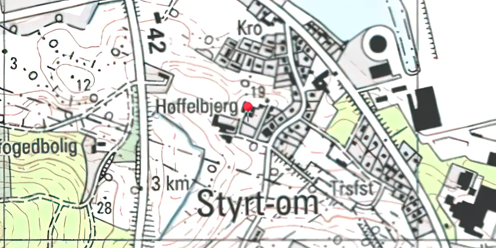 Historisk kort over Styrt-om Stationskro
