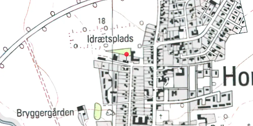 Historisk kort over Horslunde Station