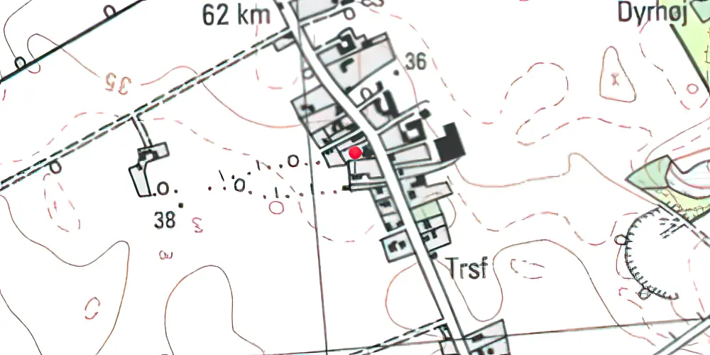 Historisk kort over Viemose Station
