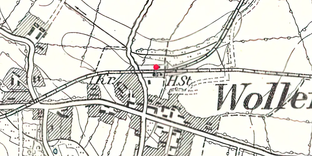 Historisk kort over Vollerup Stationskro [1898-1933]