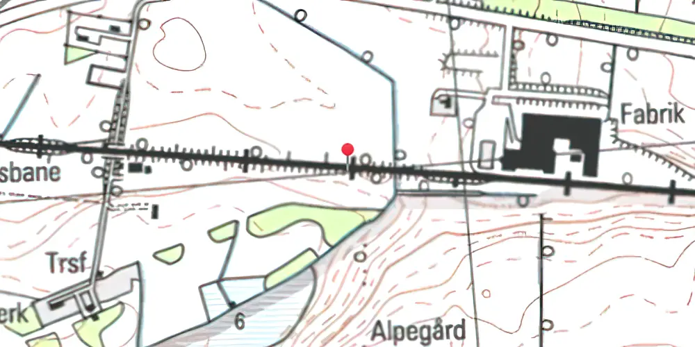 Historisk kort over Kildedal S-togstrinbræt