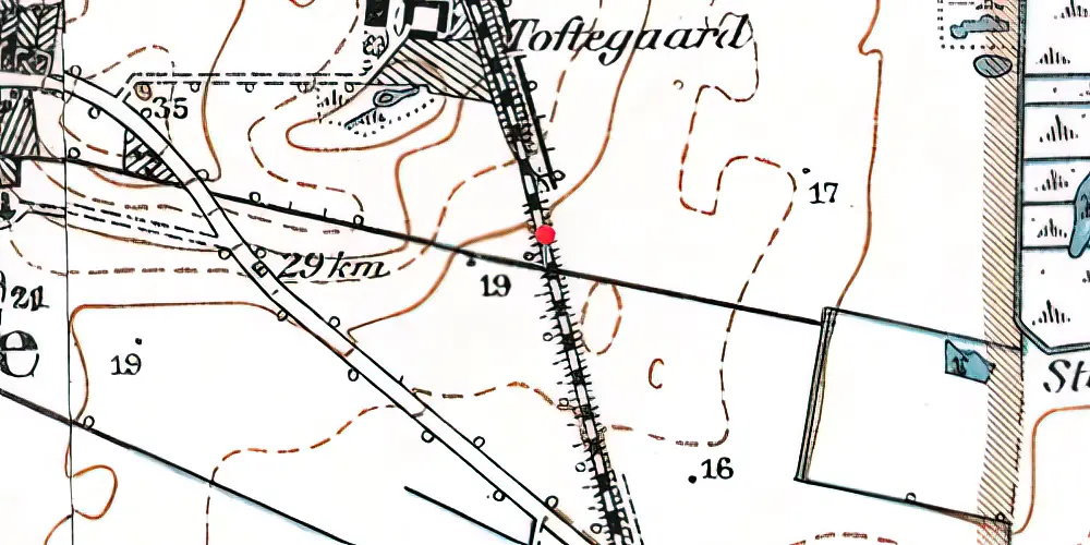 Historisk kort over Egedal S-togstrinbræt