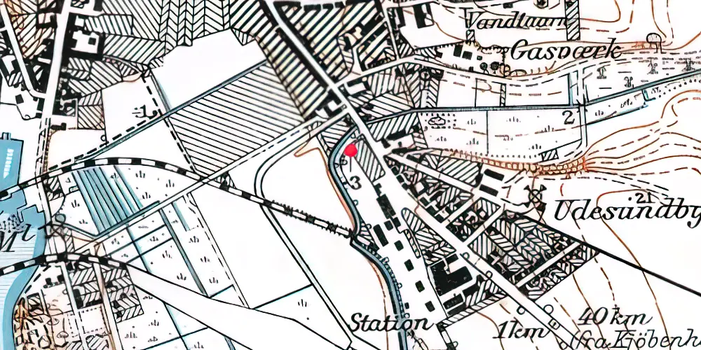 Historisk kort over Frederikssund S-togstrinbræt