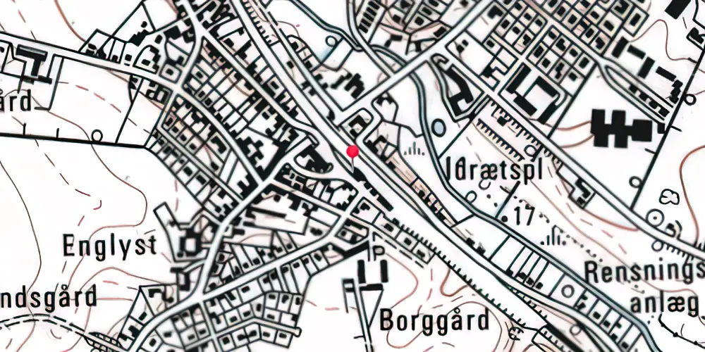 Historisk kort over Børkop Station