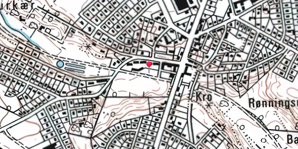 Historisk kort over Bramdrupdam Trinbræt