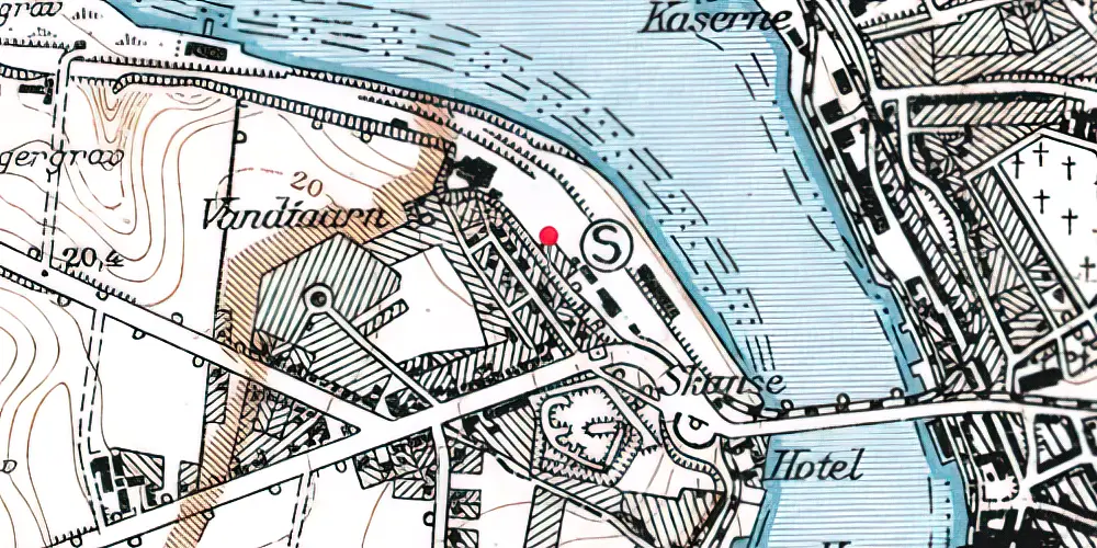 Historisk kort over Sønderborg Trinbræt