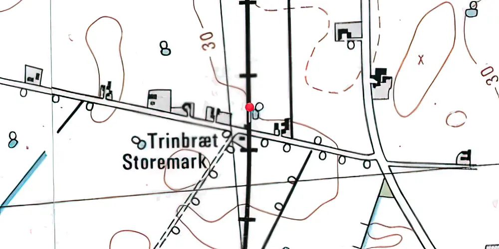 Historisk kort over Storemark Trinbræt